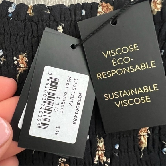 Maje Rithik Smocked Floral Print Dress - Picture 4 of 5